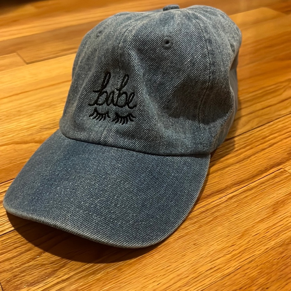 Denim babe baseball cap